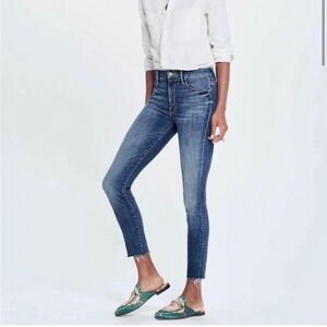 Mother high waisted looker ankle fray